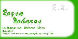 rozsa moharos business card