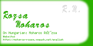 rozsa moharos business card